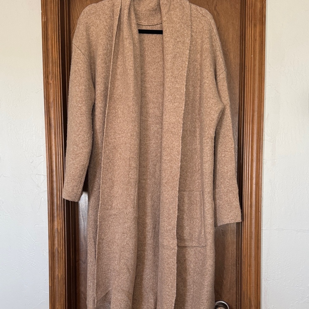 Women's Tan Open Front Sweater